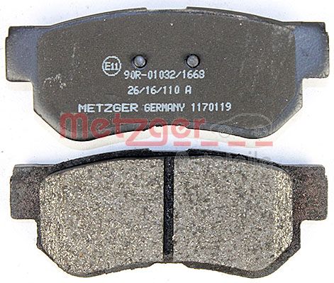 METZGER 1170119 Bremsbelagsatz, Scheibenbremse